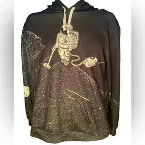 Shirts Astronaut Print Space Vacuum Cleaner Light Weight Hooded